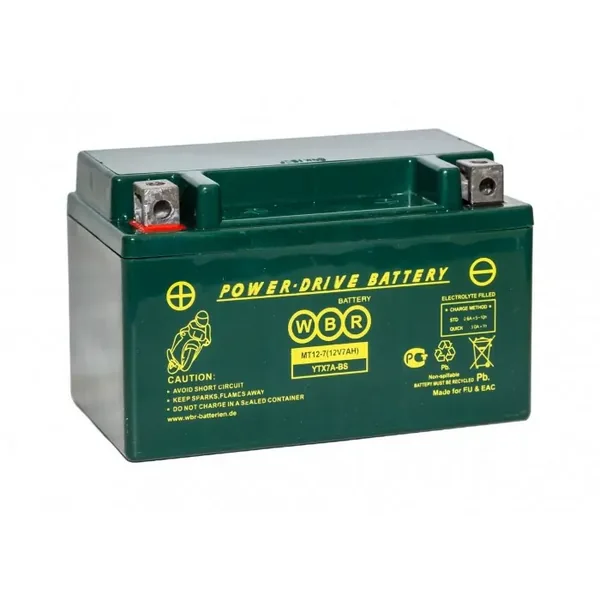 Аккумулятор WBR YTX7A-BS 7 Ач 110 А (EN), прямая полярность
