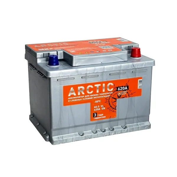 Аккумулятор TUBOR ARCTIC 60 Ач 620 А (EN), обратная полярность, LN2