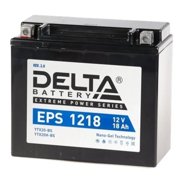 Аккумулятор DELTA EPS 18 Ач 245 А (EN), прямая полярность, YTX20