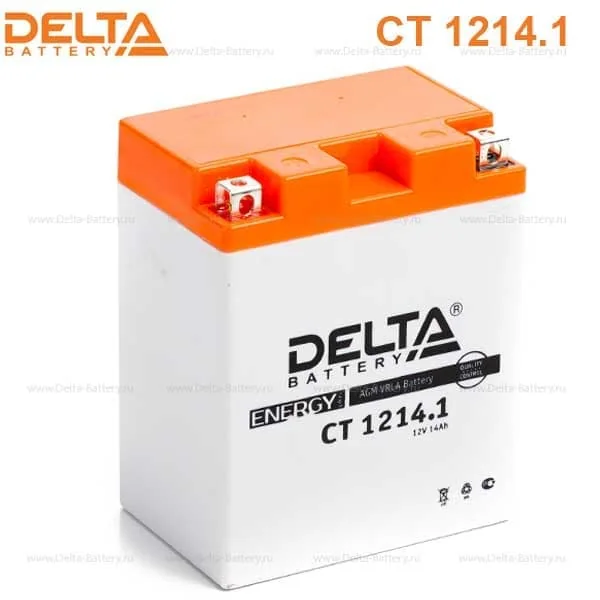 Аккумулятор DELTA 14 Ач 165 А (EN), прямая полярность, YTX14AH