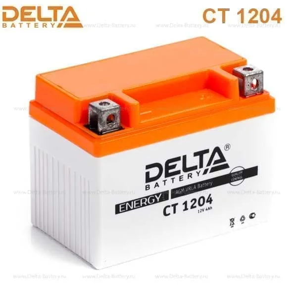 Аккумулятор DELTA 4 Ач 50 А (EN), обратная полярность, YB4L-B