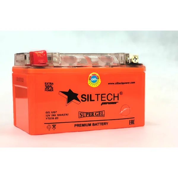 Аккумулятор SILTECH YTX7A-BS 7 Ач 100 А, прямая полярность