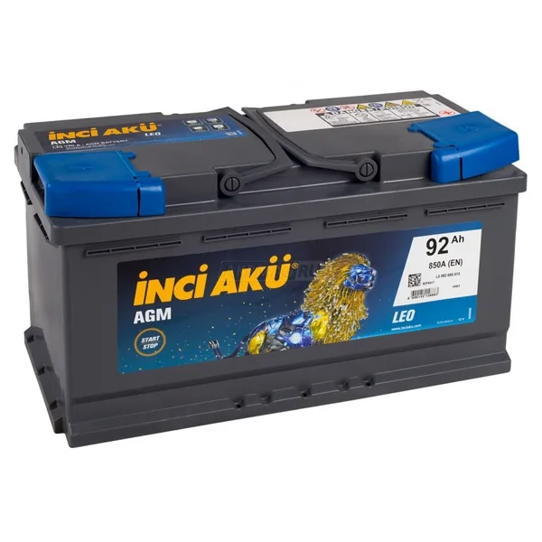 Аккумулятор INCI AKU 92 Ач 850 А (SAE), обратная полярность, LN5