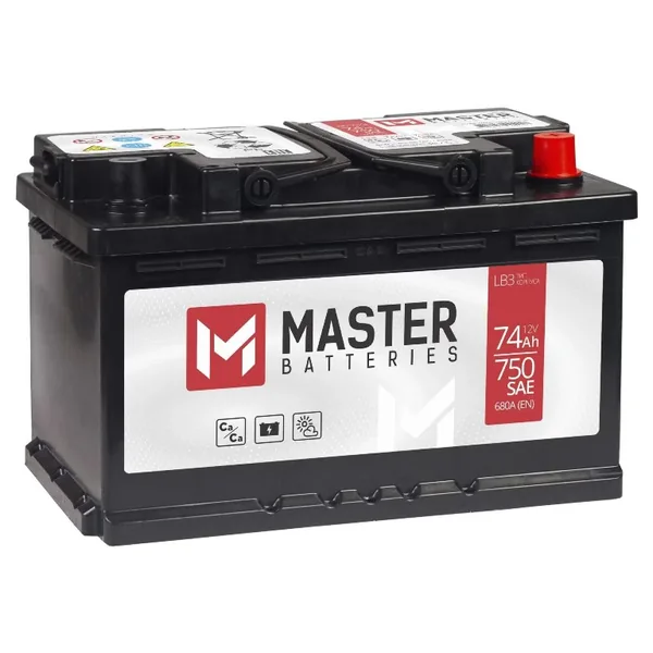 Аккумулятор MASTER BATTERIES 74 Ач 680 А (EN), обратная полярность, LN3