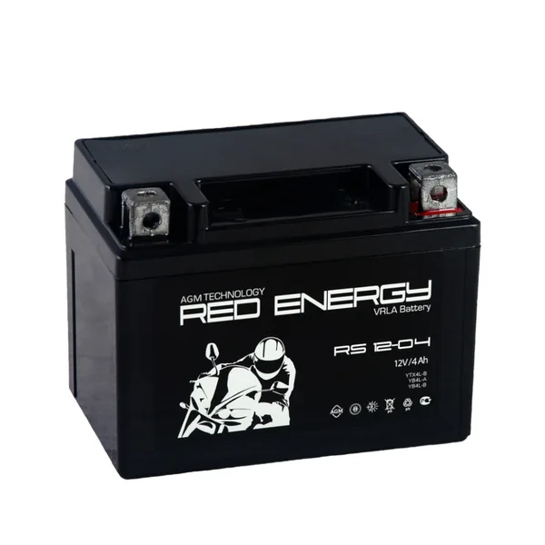 Аккумулятор RED ENERGY 4 Ач 60 А (EN), обратная полярность, YTX4L