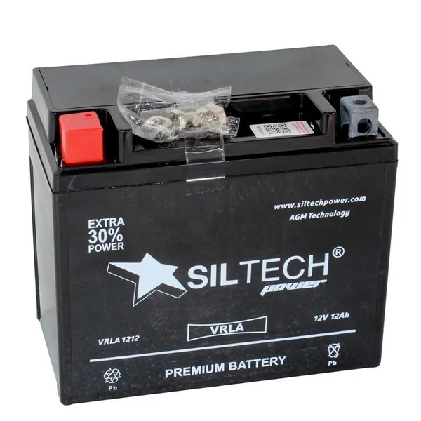 Аккумулятор SILTECH 12 Ач 180 А (EN), прямая полярность, YTX12