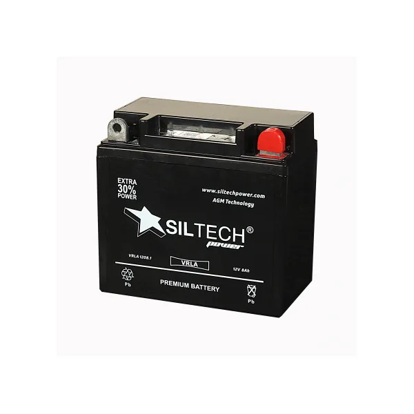 Аккумулятор SILTECH 8 Ач 130 А, обратная полярность, 12N7-3B