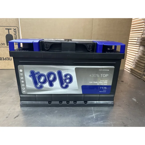 Аккумулятор TOPLA 75 Ач 720 А (EN), обратная полярность, LBN3