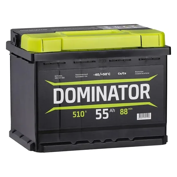 Аккумулятор DOMINATOR 55 Ач 500 А (EN), обратная полярность, LBN1