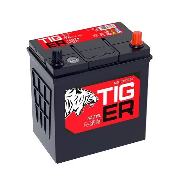 Аккумулятор TIGER Red Energy 44B19L 42 Ач 340 А (EN), обратная полярность