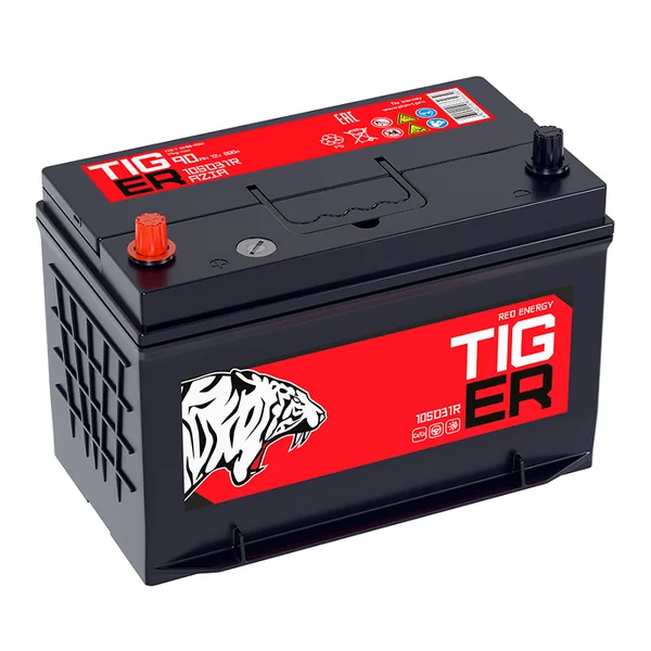 Аккумулятор TIGER Red Energy 90 Ач 710 А (EN), прямая полярность, LN5