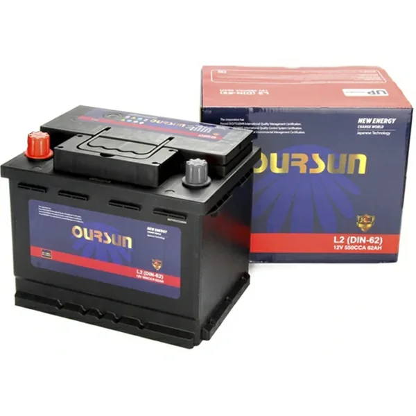 Аккумулятор OURSUN 62 Ач 550 А (EN), обратная полярность, LN2
