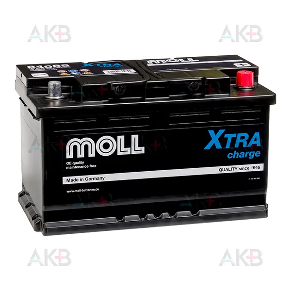Аккумулятор MOLL XTRA CHARGE 85 Ач 800 А (EN), прямая полярность, LN4