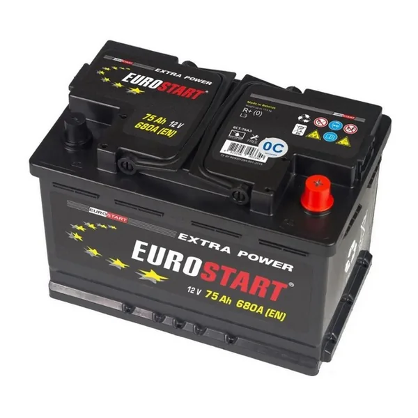 Аккумулятор EUROSTART Extra Power 75 Ач 680 А (EN), прямая полярность, LN3