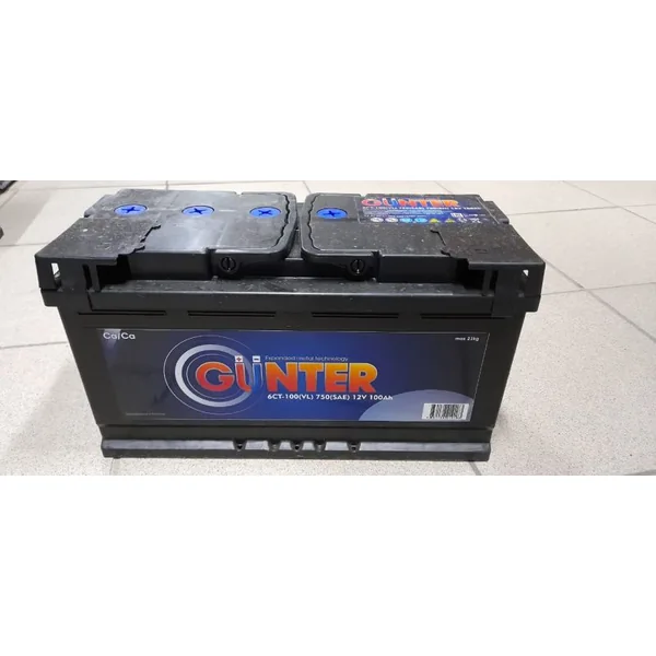 Аккумулятор GUNTER 100 Ач 750 А (EN), обратная полярность, LN5