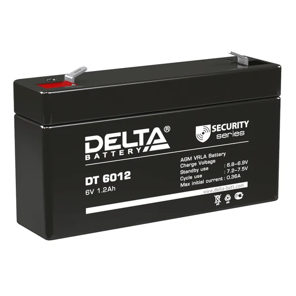 Аккумулятор DELTA 1.2 Ач, 97x24x58
