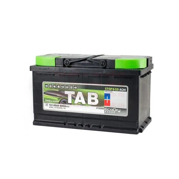 Аккумулятор TAB AGM Stop&Go 80 Ач 800 А (EN), обратная полярность, LN4