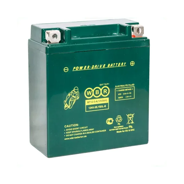 Аккумулятор WBR MT12-5-A 5 Ач 70 А (EN), обратная полярность, YB5L-B