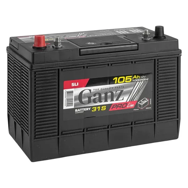 Аккумулятор GANZ PRO-Line 105 Ач 1000 А (EN), прямая полярность, BCI-31A